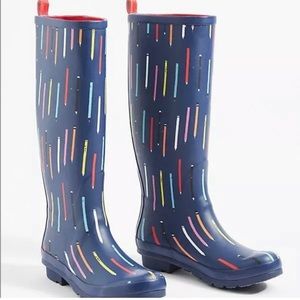 Anthropologie number two pencil rain boots